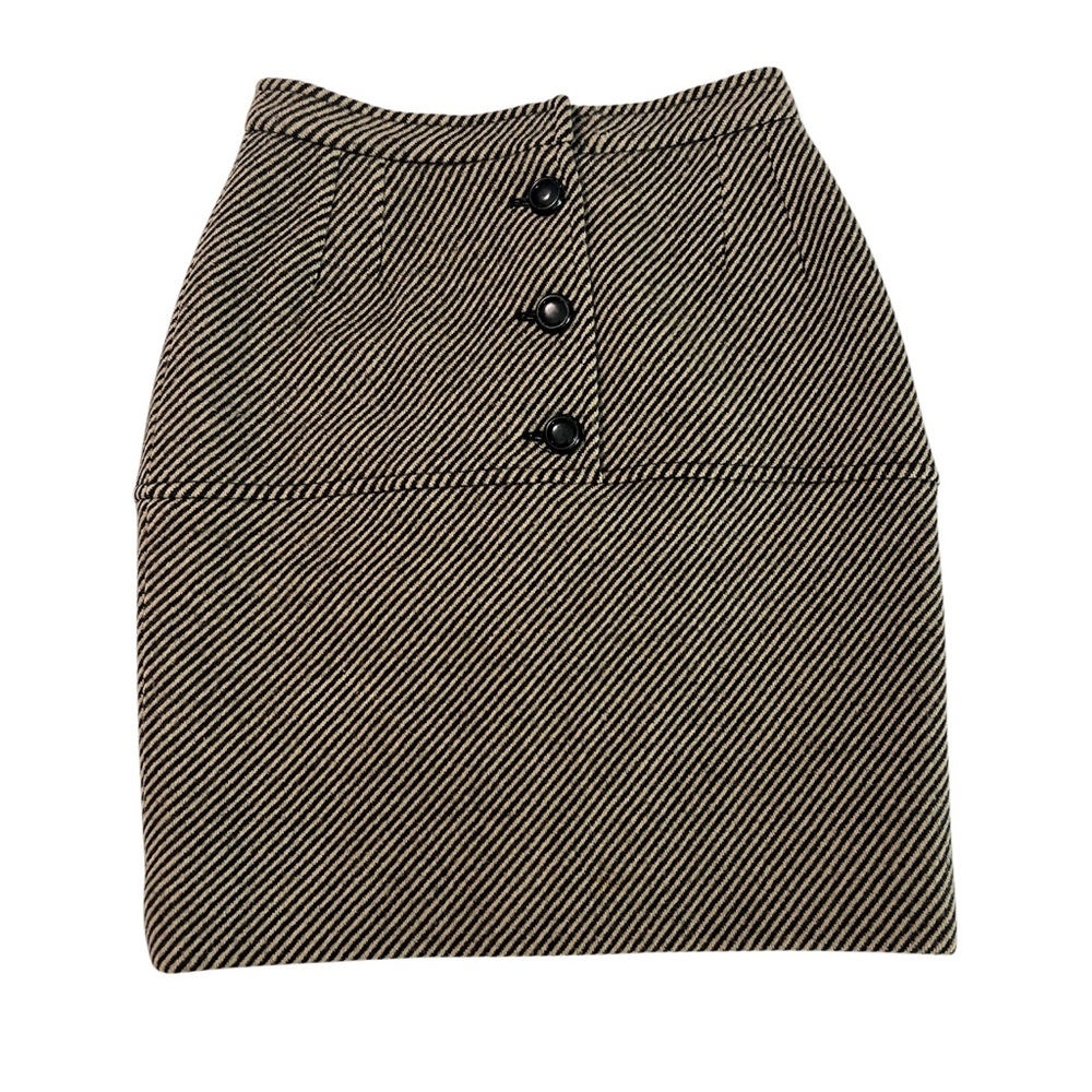 Valentino Boutique Vintage Wool Tweed Mini Skirt Designer Luxury SZ 4 EUC